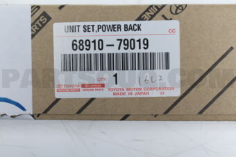 Toyota 6891079019 UNIT SET POWER BACK