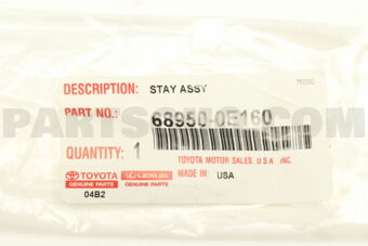 Toyota 689500E160 STAY ASSY BACK