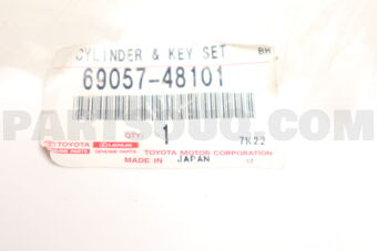 Toyota 6905748101 CYLINDER & KEY SET, IGNITION SWITCH LOCK