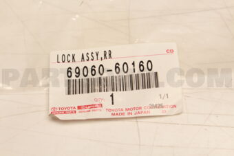 Toyota 6906060160 LOCK ASSY RR DOOR