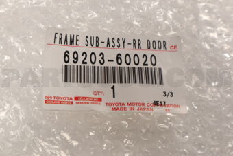 Toyota 6920360020 FRAME SUB-ASSY RR