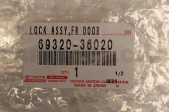 Toyota 6932036020 LOCK ASSY, FRONT DOOR, LH