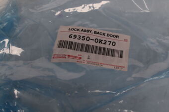 Toyota 693500K270 LOCK ASSY, BACK DOOR