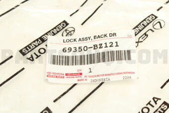 Toyota 69350BZ121 LOCK ASSY, BACK DOOR