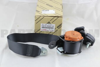 Toyota 7321060663C0 BELT ASSY, FRONT SEAT OUTER, RH