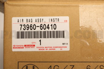 Toyota 7396060410 AIR BAG ASSY INSTR