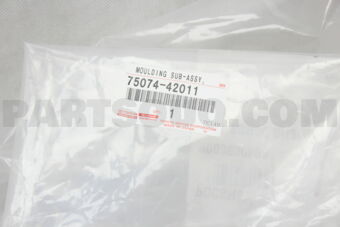 Toyota 7507442011 MOULDING, FRONT DOOR, OUTSIDE LOWER LH