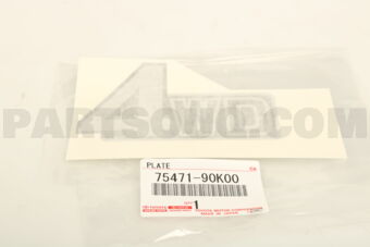 Toyota 7547190K00 PLATE, REAR NAME, NO.5 (MECHANISM)