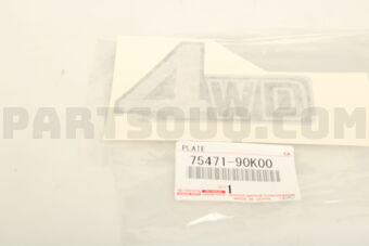 Toyota 7547190K00 PLATE, REAR NAME, NO.5 (MECHANISM)