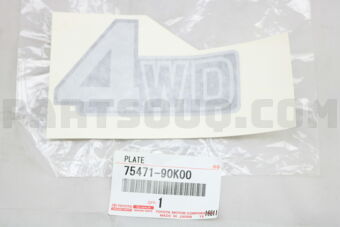 Toyota 7547190K00 PLATE, REAR NAME, NO.5 (MECHANISM)
