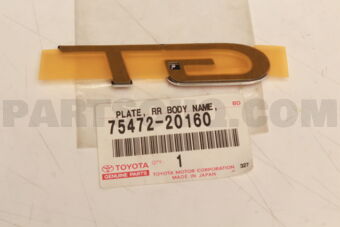 Toyota 7547220160 EMBLEM ASSY, FRONT FENDER