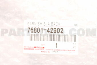 Toyota 7680142902 GARNISH S/A BACK