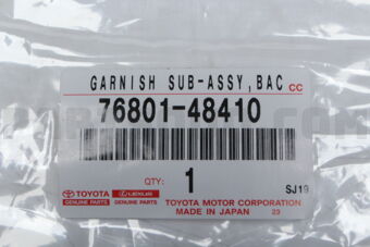 Toyota 7680148410 GARNISH SUB-ASSY, BACK DOOR, OUTSIDE
