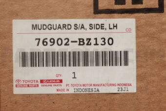 Toyota 76902BZ130 MUDGUARD SUB-ASSY S