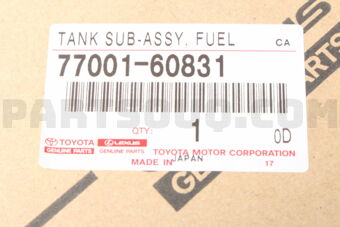 Toyota 7700160831 TANK SUB-ASSY, FUEL