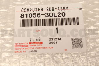 Toyota 8105630L20 COMPUTER SUB-ASSY