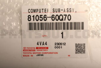 Toyota 8105660Q70 COMPUTER SUB-ASSY