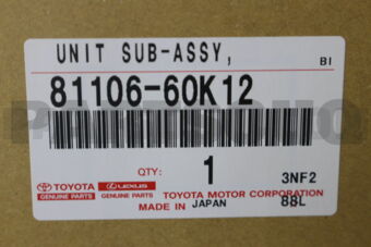 Toyota 8110660K12 UNIT SUB-ASSY