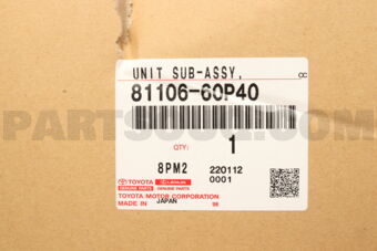 Toyota 8110660P40 UNIT SUB-ASSY