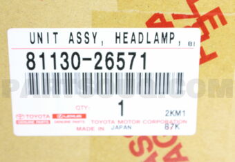 Toyota 8113026571 UNIT ASSY HEADLAMP