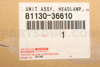 Toyota 8113036610 UNIT ASSY, HEADLAMP, RH
