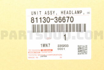 Toyota 8113036670 UNIT ASSY HEADLAMP