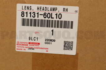 Toyota 8113160L10 LENS HEADLAMP RH