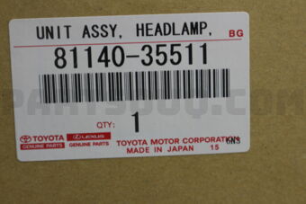 Toyota 8114035511 UNIT ASSY, HEADLAMP, RH