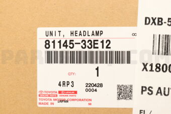 Toyota 8114533E12 UNIT HEADLAMP