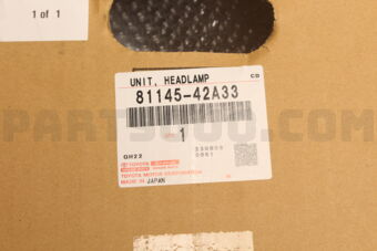Toyota 8114542A33 UNIT, HEADLAMP