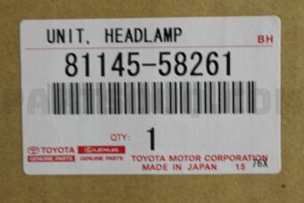 Toyota 8114558261 UNIT ASSY, HEADLAMP, RH