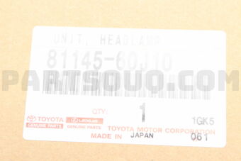Toyota 8114560J10 UNIT ASSY, HEADLAMP, RH
