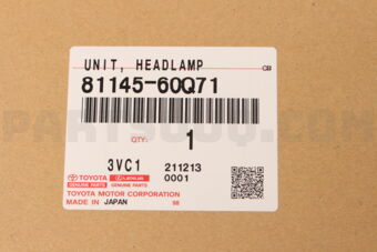 Toyota 8114560Q71 UNIT HEADLAMP
