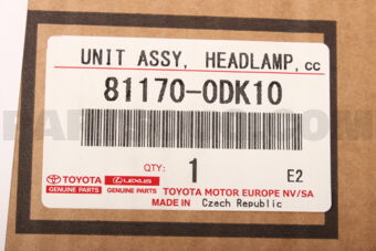 Toyota 811700DK10 UNIT ASSY, HEADLAMP