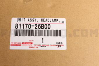 Toyota 8117026B00 UNIT ASSY HEADLAMP