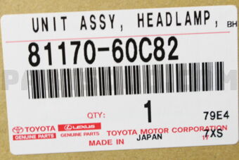 Toyota 8117060C82 UNIT ASSY, HEADLAMP, LH