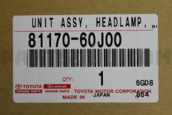 Toyota 8117060J00 UNIT ASSY, HEADLAMP, LH