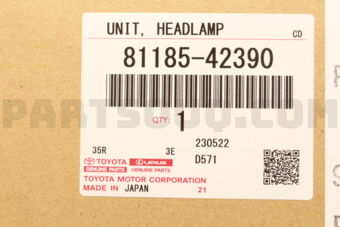 Toyota 8118542390 UNIT ASSY, HEADLAMP, LH