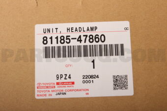 Toyota 8118547860 UNIT, HEADLAMP