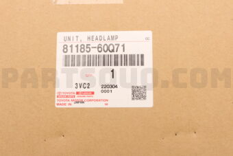 Toyota 8118560Q71 UNIT HEADLAMP