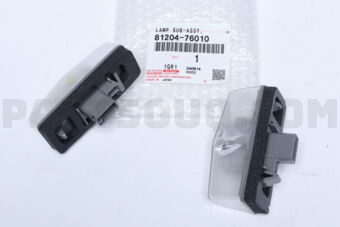 Toyota 8120476010 LAMP ASSY, LICENSE PLATE