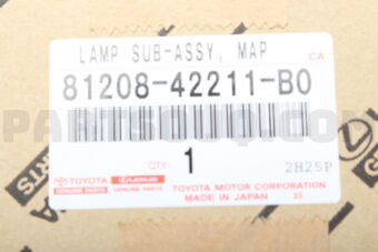 Toyota 8120842211B0 LAMP SUB-ASSY, MAP