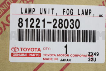 Toyota 8122128030 LAMP UNIT, FOG LAMP, LH