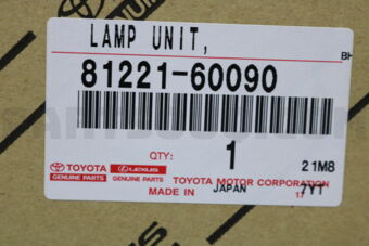 Toyota 8122160090 LAMP UNIT, FOG LAMP, LH
