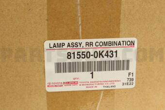 Toyota 815500K431 LAMP ASSY, RR COMBIN