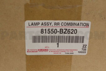 Toyota 81550BZ620 LAMP ASSY, RR COMBIN