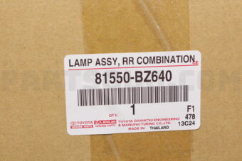 Toyota 81550BZ640 LAMP ASSY, RR COMBIN