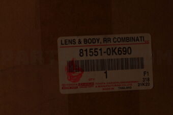 Toyota 815510K690 LENS & BODY RR COMB