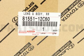 Toyota 8155112C60 LENS & BODY, REAR COMBINATION LAMP, RH