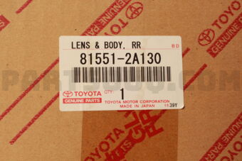Toyota 815512A130 LENS, REAR COMBINATION LAMP, RH